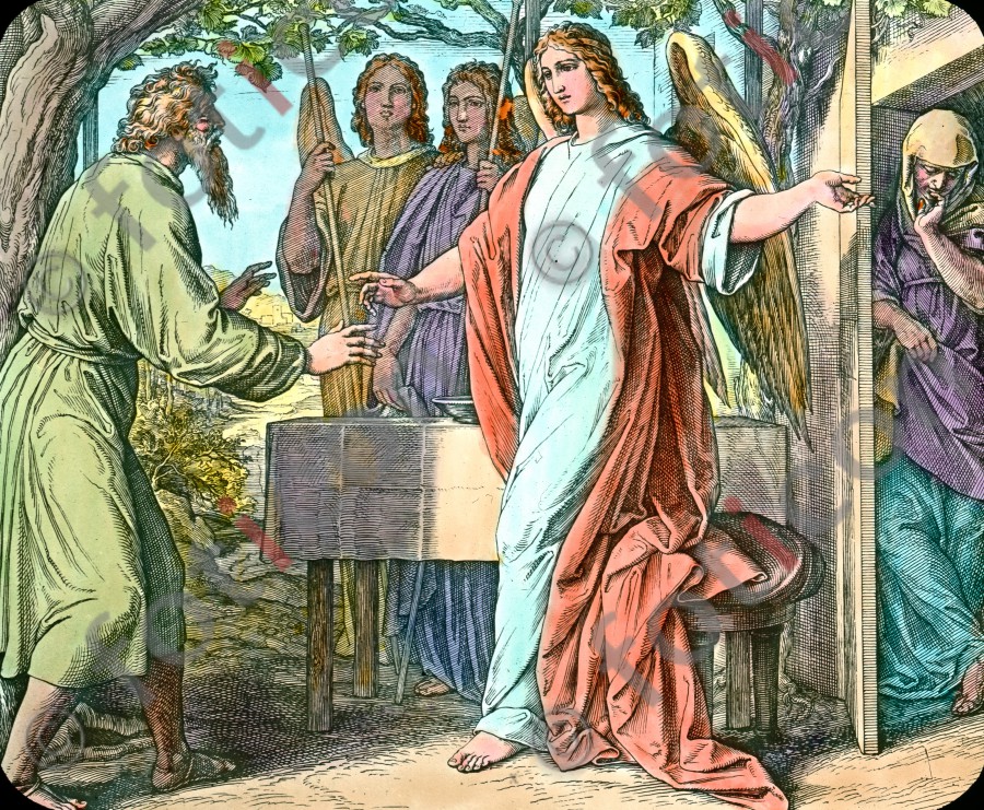 Abraham empfängt die Verheißung, daß ihm Sohn geboren werden soll | Abraham receives the promise that his son should be born (foticon-simon-045-022.jpg)